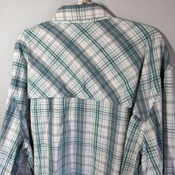 Nepallo Mens Plaid Button Up Shirt 3XL Nylon Fishing Hiking Camping UPF 50+ - Picture 5 of 13